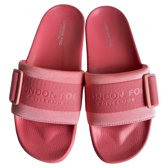 London Fog Coral Collection Pink Slide Sandals, US7 - Picture 1 of 12
